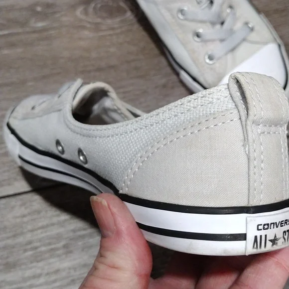 CONVERSE - Light Gray Canvas Sneakers - Picture 6 of 12